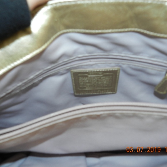 Coach Cream and Gold Purse - Picture 5 of 5